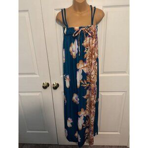Vintage Womens Hawaiian Tunic Maxi Dress Muumuu Size Medium